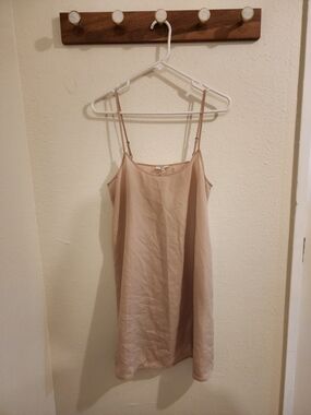 Joie Nude Blush Satin Slip with Adjustable Spaghetti Straps